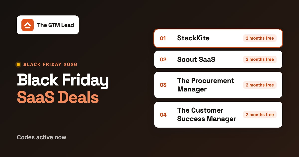 Black Friday SaaS Deals 2026: 10 Offers for GTM Teams, featured image